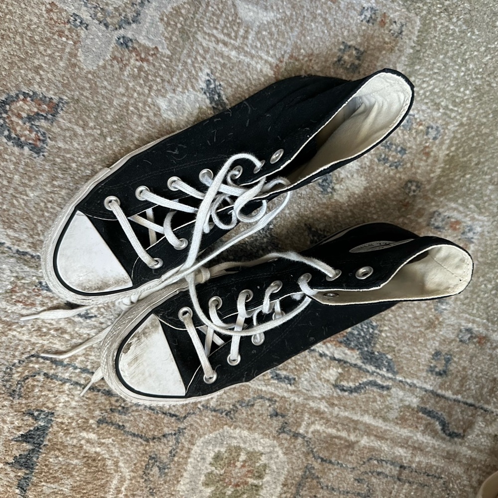 Black High-Top Converse Sneakers